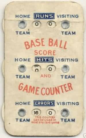 1930s Pittsburgh Pretzel Co Baseball Score Counter